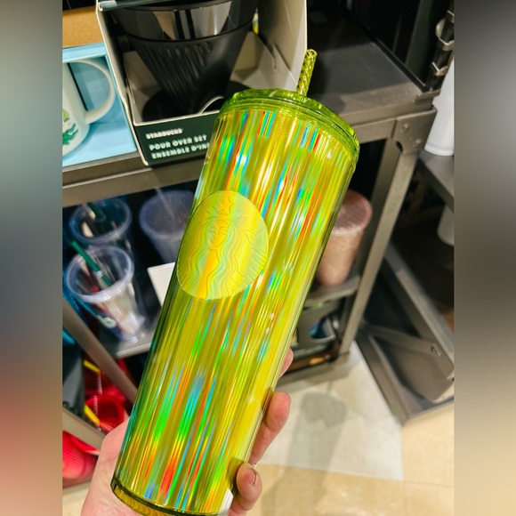 Starbucks Lime Kaleidoscope Iridescent Dome Tumbler Cold Cup 24oz Summer 2023 - Picture 10 of 14